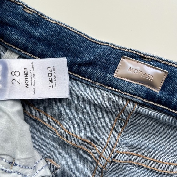 Mother Jeans Lil Hustler Ankle Fray Grasping At Straws Womens 28 - Picture 11 of 14